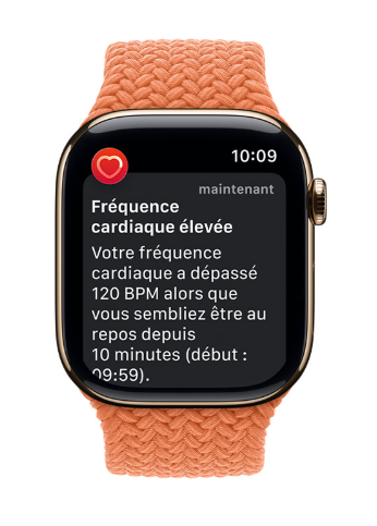 Fréquence cardiaque en temps réel